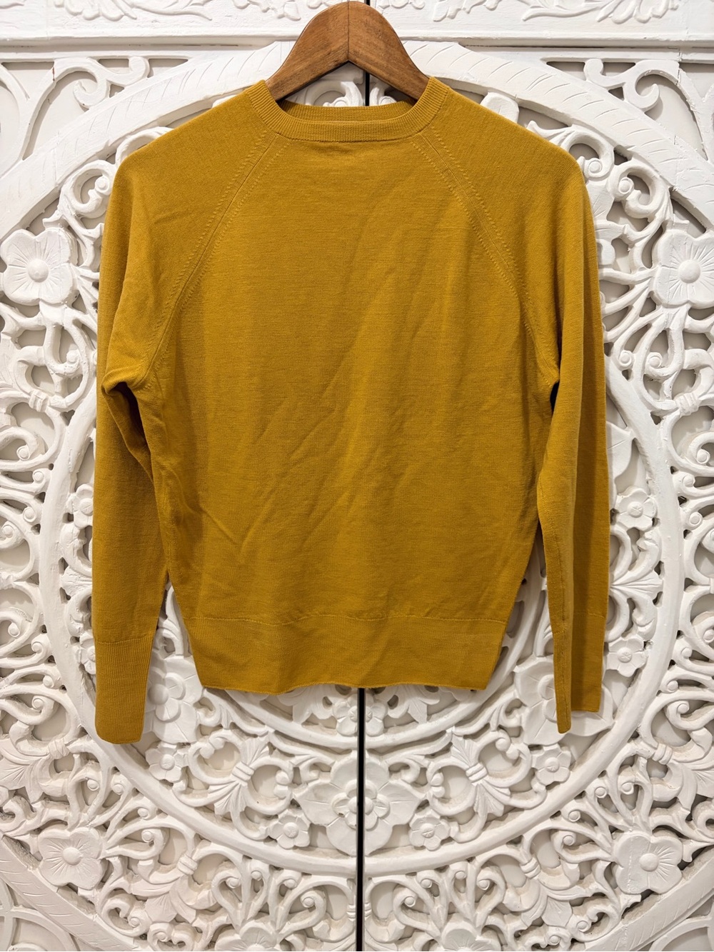 Vintage Lansel Pure Wool Sweater Made in Great Britain Mustard